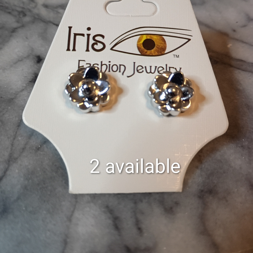 Iris Metallic Blossom Earrings 10$